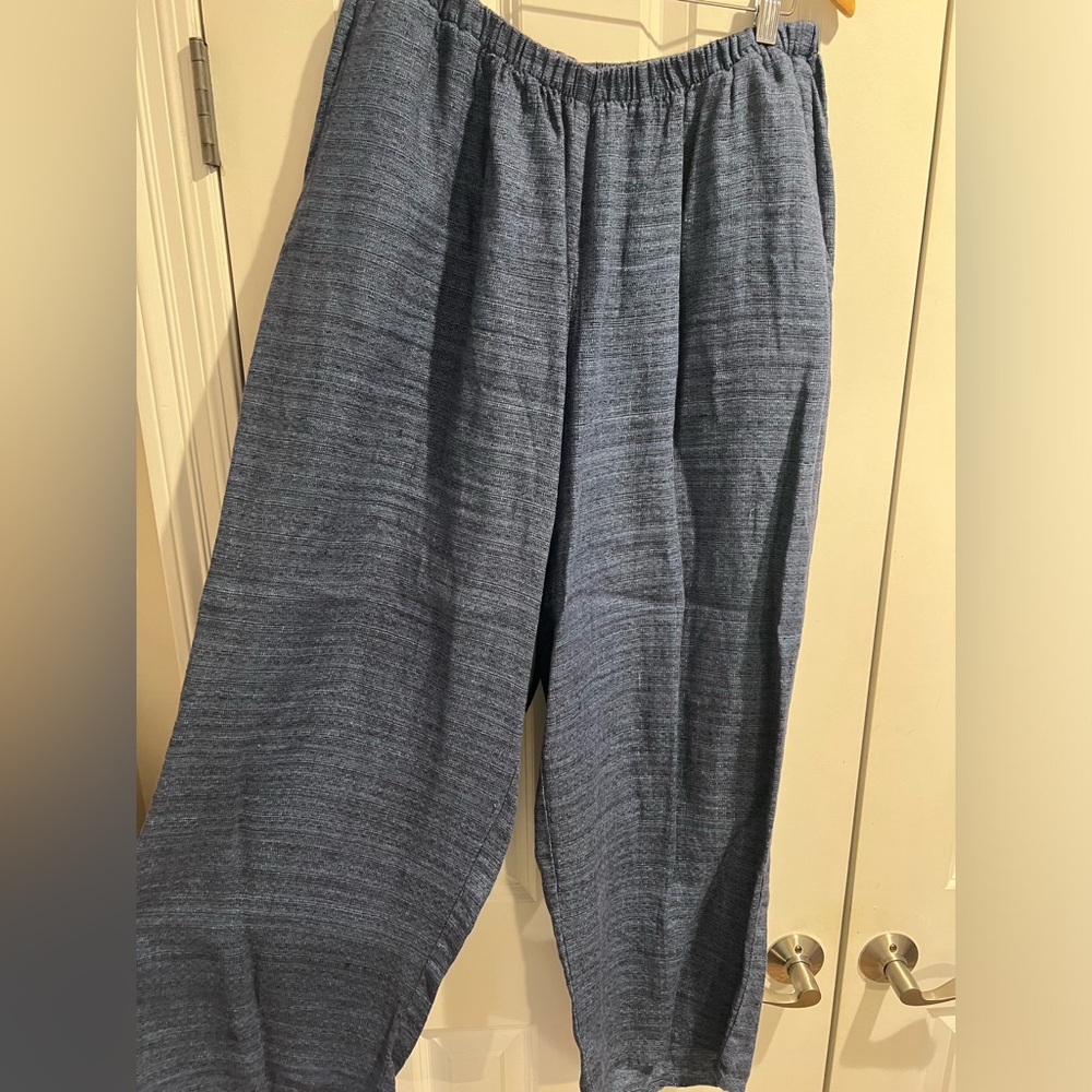 Flax womens linen wide leg pant size 1G
